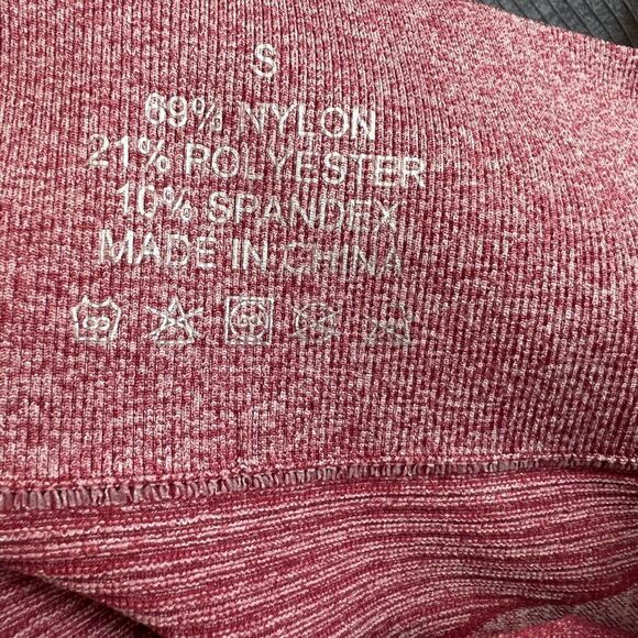 RUNNING GIRL set of 2 gray pink knit stretch leggings pants athletic S NWOT - Picture 7 of 8